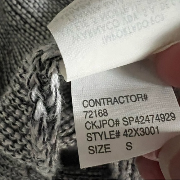 Calvin Klein Sweater Gray Knit Pullover Y2K Retro Cozy Womens Small Winter - Picture 8 of 8
